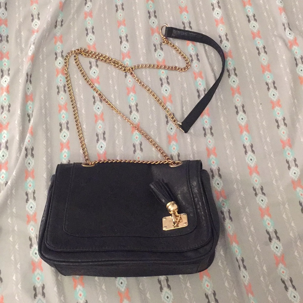 *BOGO 50%*JustFab black/gold chain crossbody bag
